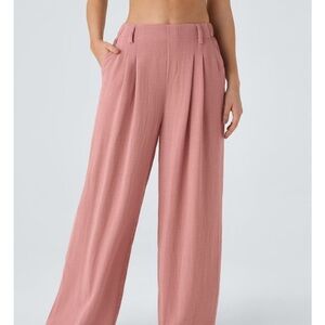 Halara Elegant Pink Women's Wide-Leg Pants